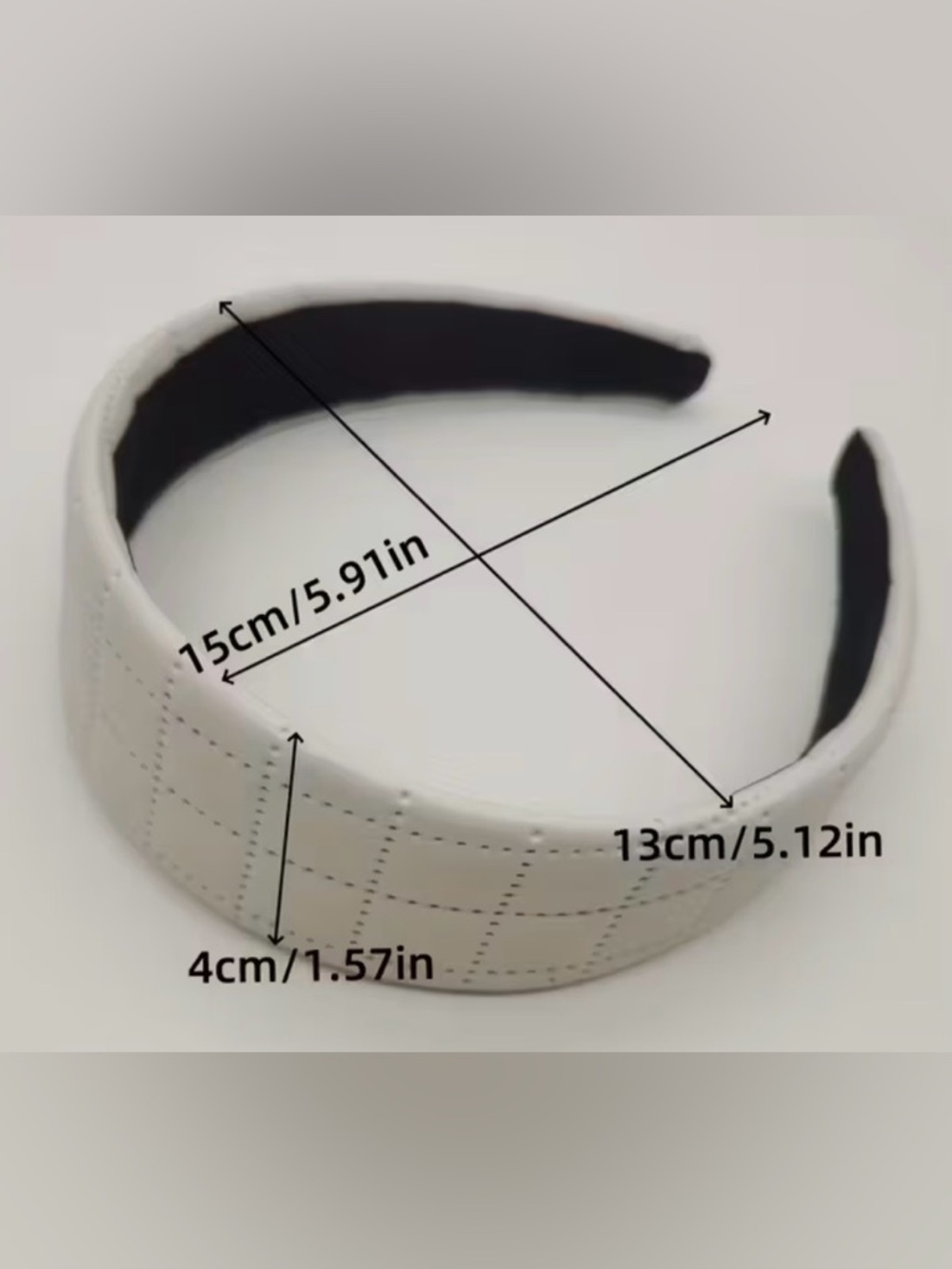 Creamy White Quilted Headband for Women